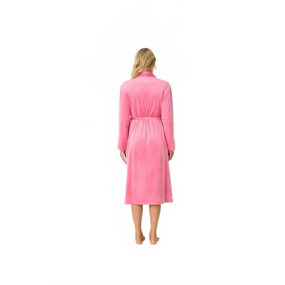 NEW PJ SALVAGE velvety velour robe in fucshia pink - Picture 3 of 4
